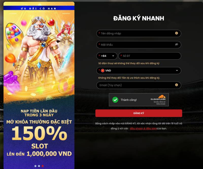 Bước 2: Nhập đầy đủ thông tin cá nhân một cách chính xác