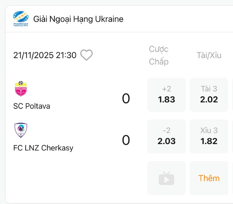 Các mức tài xỉu phổ biến khác