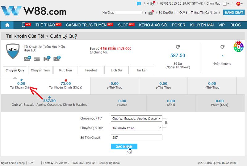 Cách rút tiền W88 nhanh và hạn chế lỗi