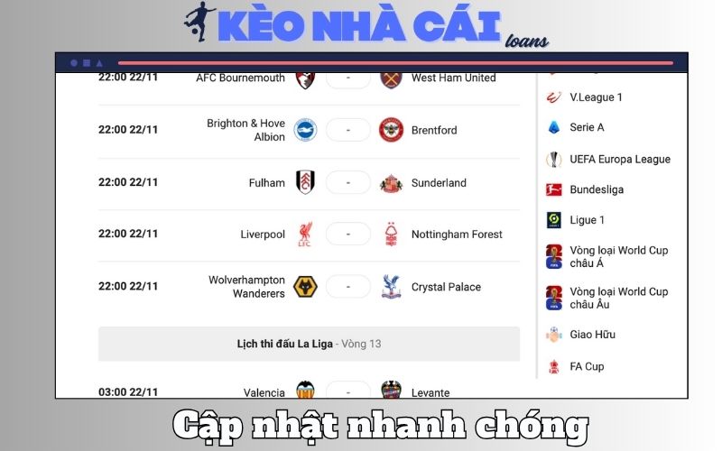 Lịch thi đấu 2 Cập nhật nhanh chóng – đầy đủ – có trước từ 3–7 ngày