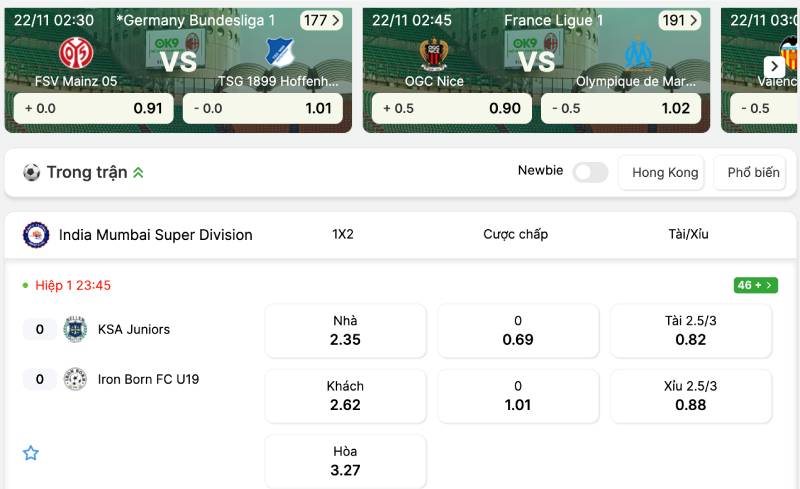 Đọc kèo theo mức rủi ro