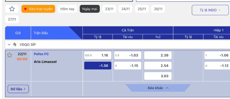 Dùng Indo âm khi trận đấu khó đoán