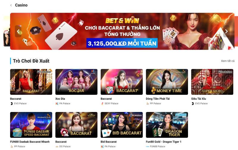 Đánh Giá Fun88 - Nhà Cái Uy Tín, Ổn Định Và Đáng Để Chơi 5 live casino fun88